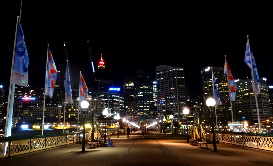Pyrmont Bridge de nuit © Vie d'Expat Pyrmont Bridge de nuit Sydney